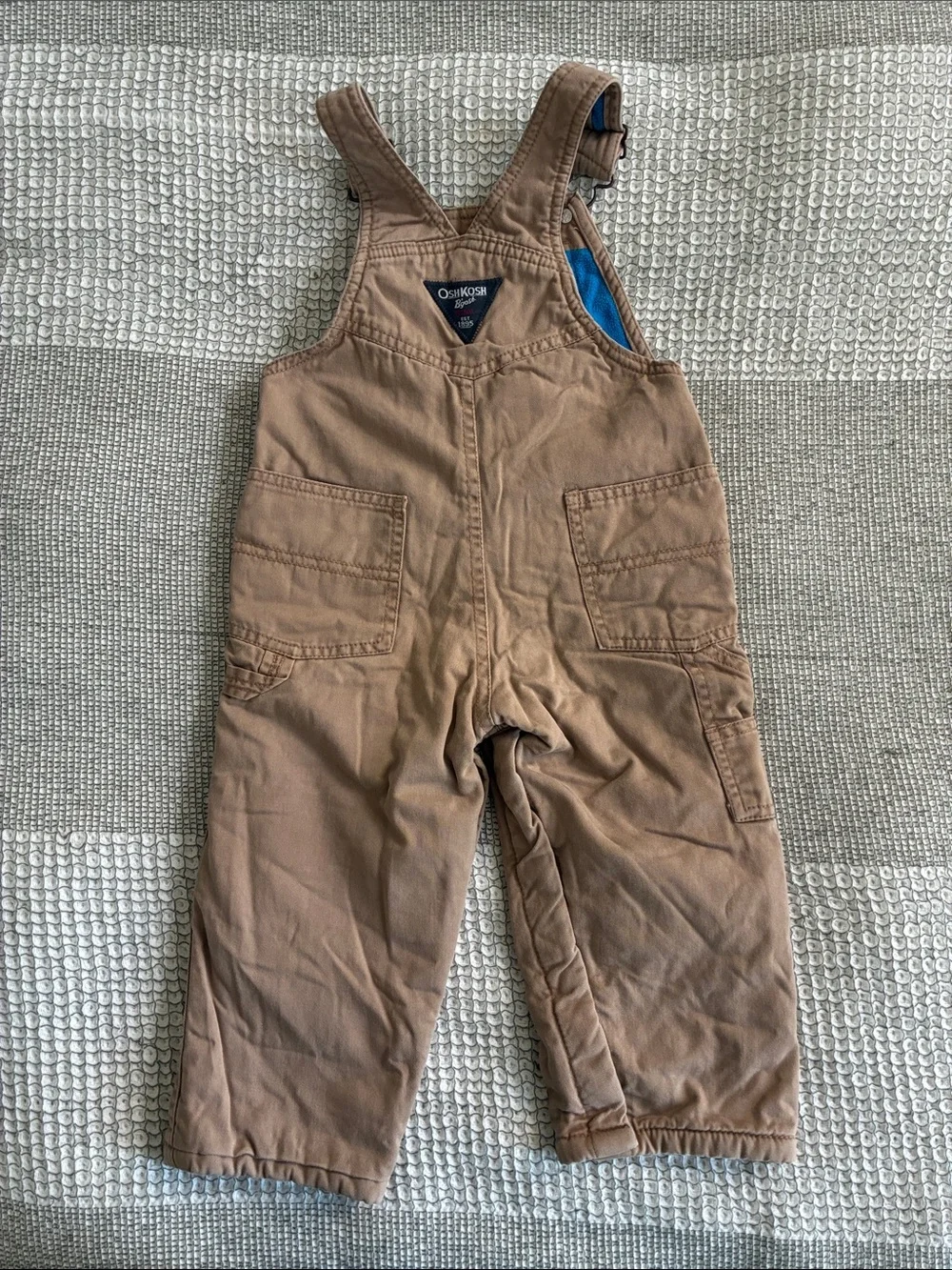 OshKosh B'gosh Fleece-lined Tan Overalls